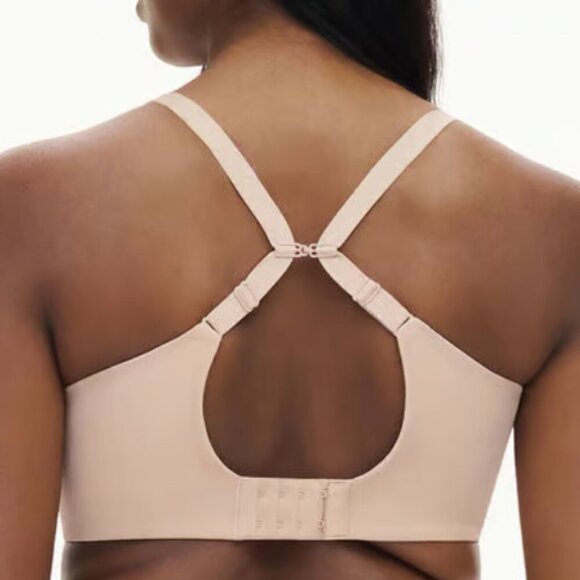 NWT Chantelle Comfort Chic Back Smoothing T-Shirt Bra in Nude Rose Size 36DDD - Picture 4 of 7